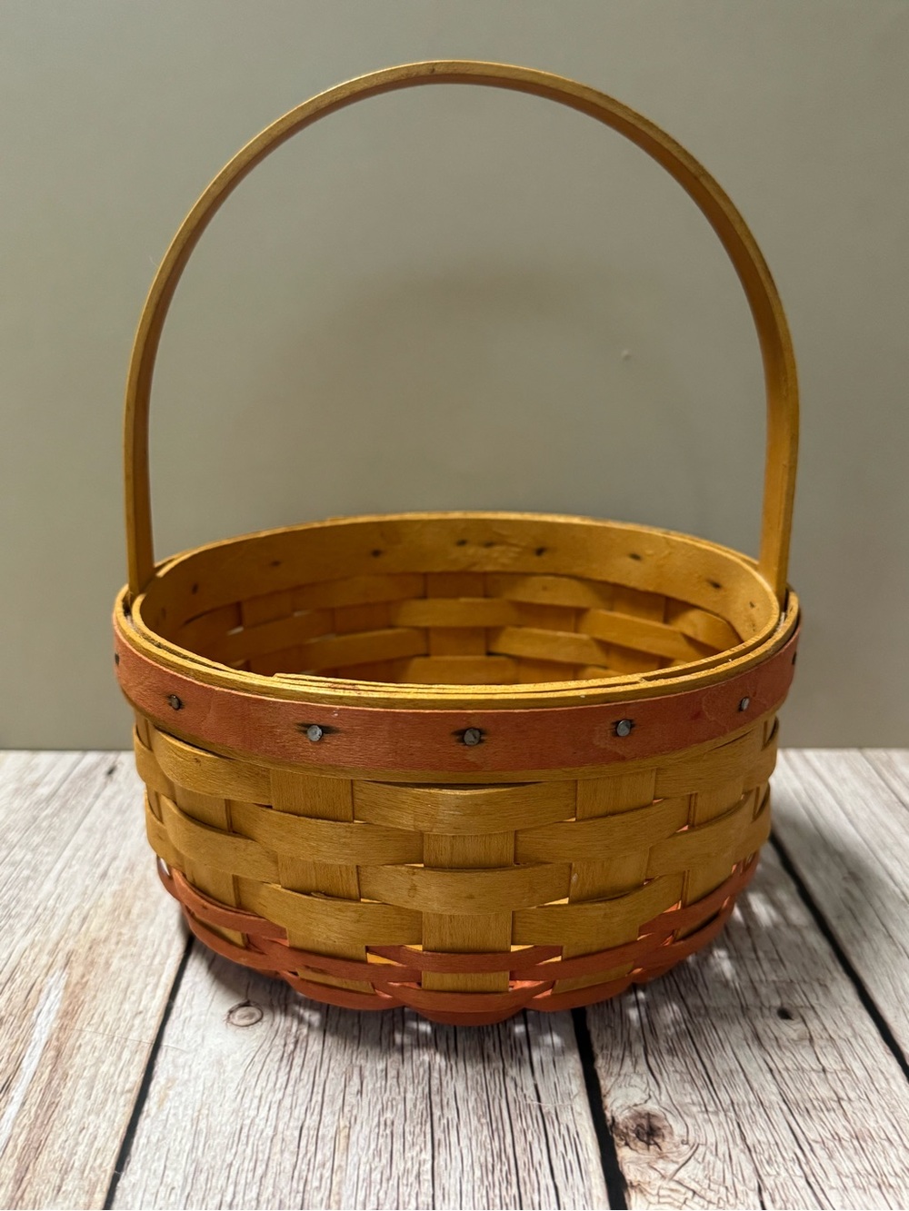 1998 Longaberger Mother's Day "Ring's & Things" Basket w/Handle